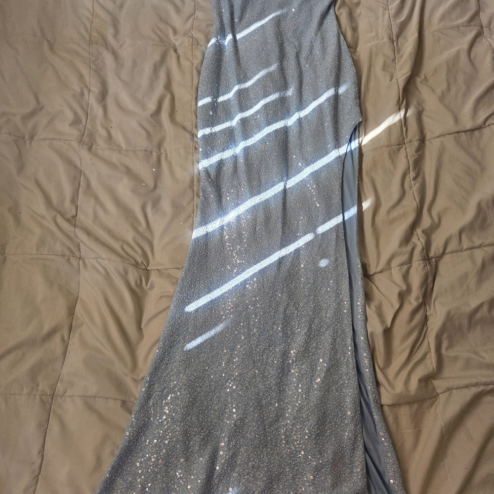 Sparkling Baby Blue Evening Gown